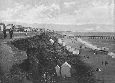 Clacton : La plage, vers 1896 - Poulton and Co