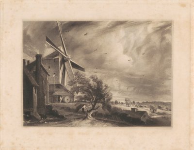 Moulin près de Colchester - Print made by David Lucas