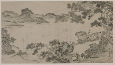 Paysage fluvial - Qing Dynasty Chinese School