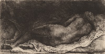 Négresse allongée, 1658 - Rembrandt van Rijn