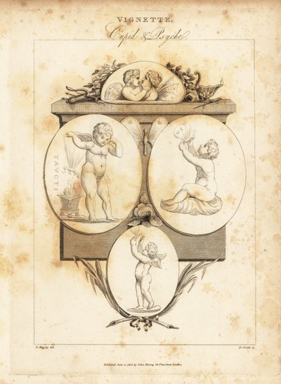 Gems illustrant Cupidon et Psyché, 1812 (gravure) - Richard Dagley