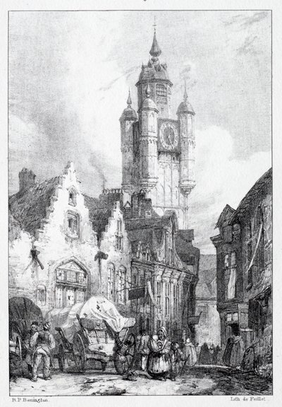 Bergues : La Tour du Marché - Richard Parkes Bonington