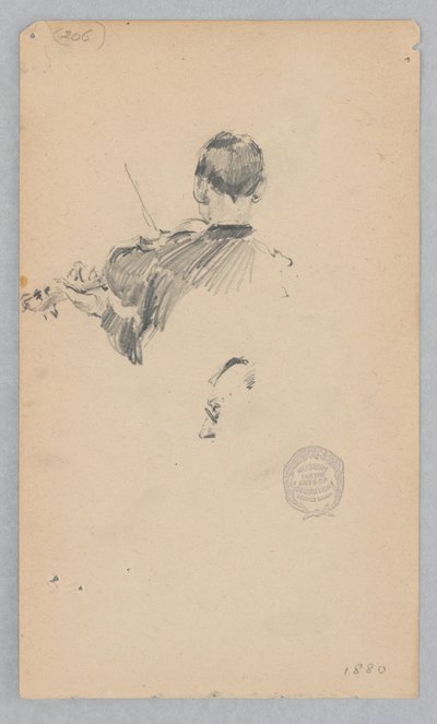 Musicien jouant du violon - Robert Frederick Blum