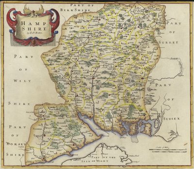 Carte du Hampshire - Robert Morden