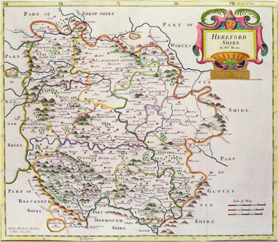 Carte du Herefordshire - Robert Morden