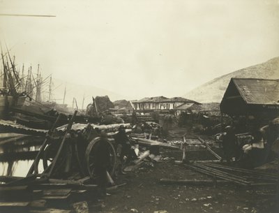 Lieu de débarquement, magasins de chemin de fer, Balaklava - Roger Fenton