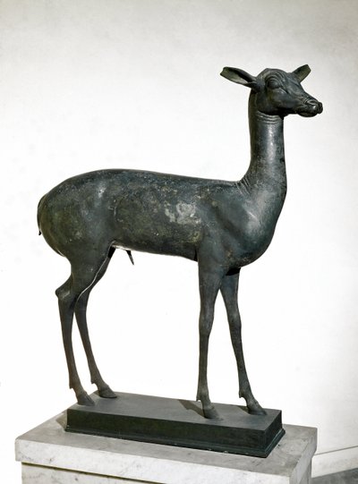 Cerf (sculpture en bronze) - Roman