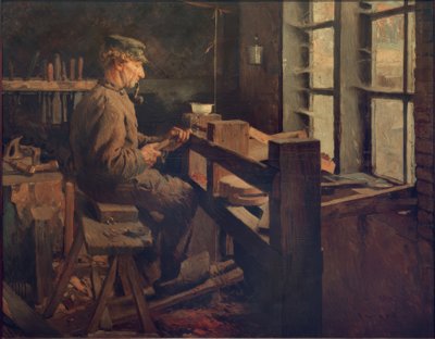 Tourneur hollandais au travail (Blokje-Maker) - Rudolf Gudden