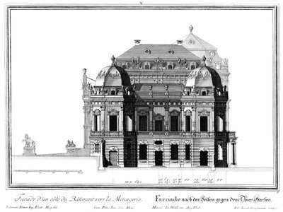 Élévation de la façade est - Salomon Kleiner