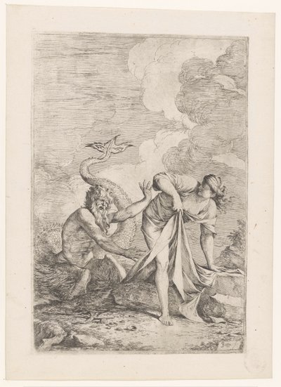 Scylla fuyant Glaucus - Salvator Rosa