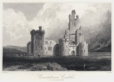 Château de Courtstown, Co Kilkenny (gravure) - Samuel (after) Austin