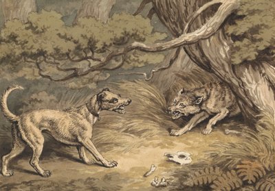 Le chien et le loup - Samuel Howitt