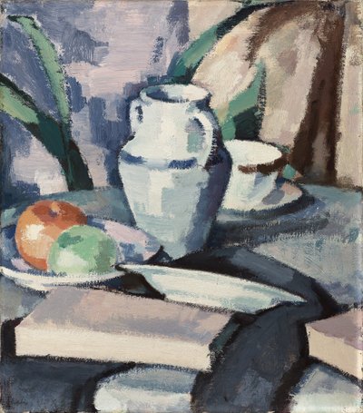 Nature morte avec vase et livres - Samuel John Peploe