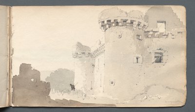 Carnet de croquis : Château en ruine, 1814 - Samuel Prout