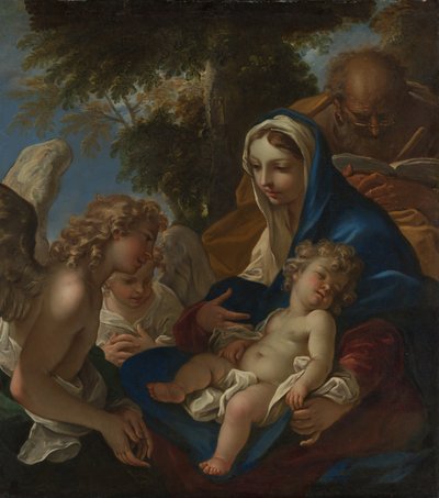 La Sainte Famille avec des anges, vers 1700 - Sebastiano Ricci