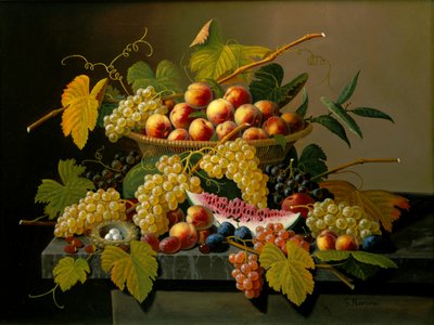 Nature morte avec un panier de fruits - Severin Roesen