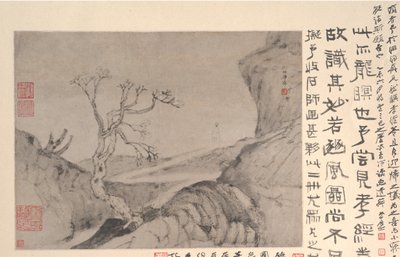 Paysage avec figure - Shitao