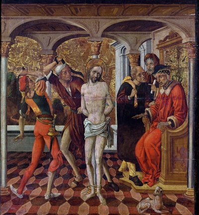 La flagellation du Christ - Spanish School