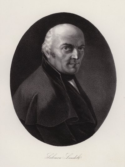 Salomon Landolt, politicien suisse (gravure) - Swiss School