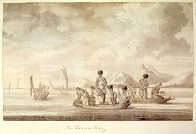 Néo-Zélandais pêchant, janvier 1770 - Sydney Parkinson