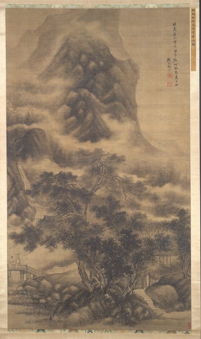 Nuages visitant une retraite de montagne - Tao Hong