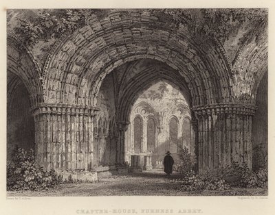 Salle capitulaire, abbaye de Furness (gravure) - Thomas (after) Allom