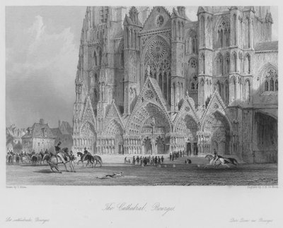 La Cathédrale, Bourges (gravure) - Thomas (after) Allom