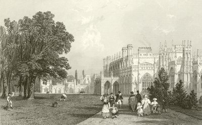 Façade ouest de Eaton Hall, Cheshire - Thomas Allom