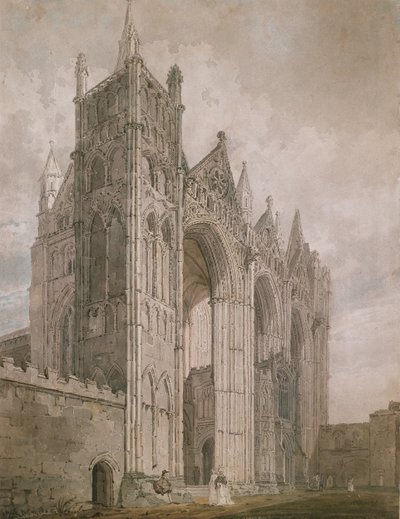 Façade ouest de la cathédrale de Peterborough - Thomas Girtin