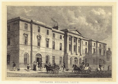 Bâtiments de la Bourse, Leith (gravure) - Thomas Hosmer (after) Shepherd