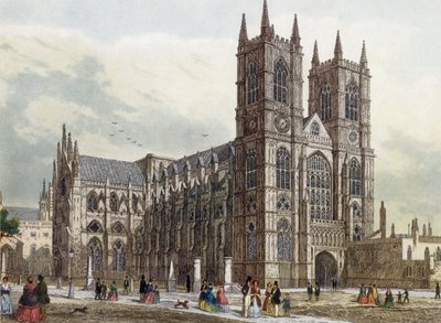 Londres : Abbaye de Westminster, c. 1840 - Thomas Hosmer Shepherd