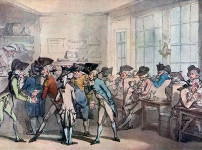 Le café français, fin du XVIIIe siècle - Thomas Rowlandson