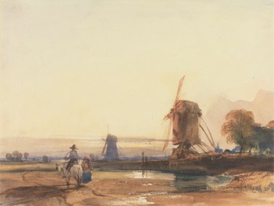 Paysage avec moulins à vent - Thomas Shotter Boys