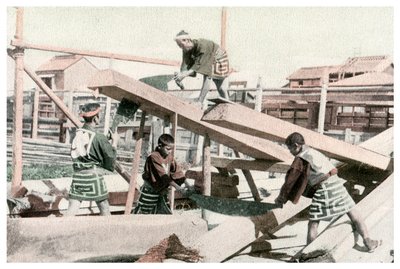 Menuisiers au travail, Japon, 1904 - Unbekannt