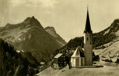 Église à Schröcken, Bregenzerwald, Autriche, vers 1935 - Unbekannt