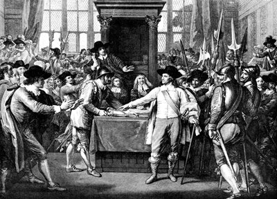 Expulsion des membres par Cromwell, 1653, 18ème siècle - Unbekannt