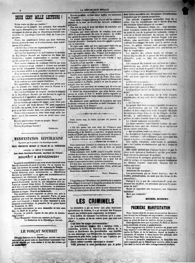 La République Sociale journal du 13 octobre 1881 - Unbekannt