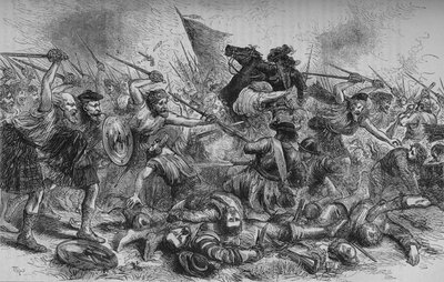 Charge de Lochiel à Killycrankie, 27 juillet 1689, c1880 - Unbekannt