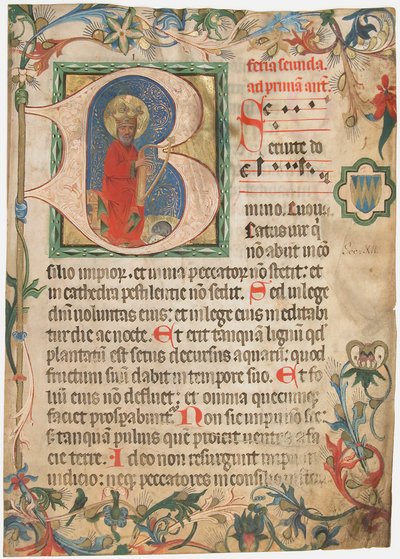 Feuille de manuscrit d