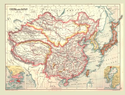 Carte de la Chine et du Japon, 1902 - Unbekannt