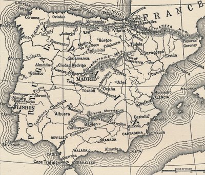 Carte de la campagne espagnole, vers 1807-1814, 1896 - Unbekannt