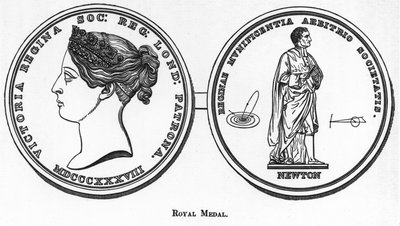 Médaille montrant Sir Isaac Newton, mathématicien anglais - Unbekannt