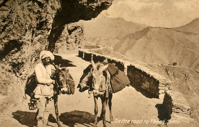 Sur la route de Theog, Simla, vers 1918-1939 - Unbekannt