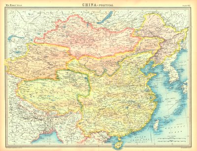 Carte politique de la Chine - Unbekannt