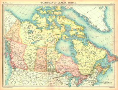 Carte politique du Dominion du Canada - Unbekannt