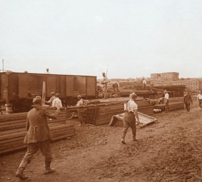 Prisonniers, Genicourt, nord de la France, c1914-c1918 - Unbekannt