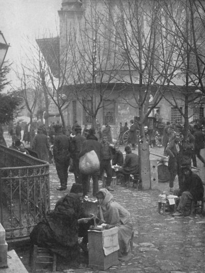 Écrivains publics dans une rue de Constantinople, 1913 - Unbekannt