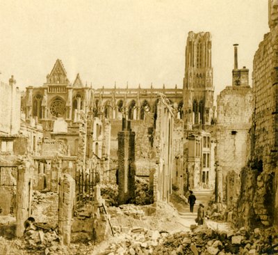 Cathédrale de Reims, Reims, nord de la France, vers 1914-1918 - Unbekannt