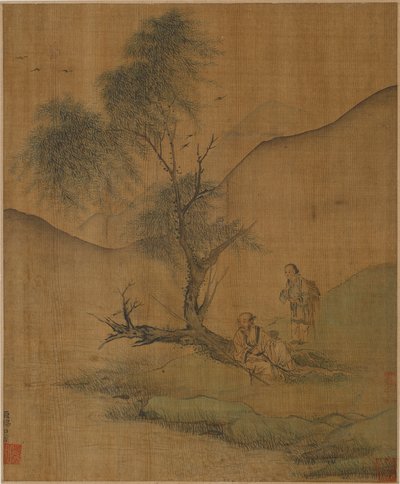 Repos sous les saules, possiblement dynastie Ming, 1368-1644 - Unbekannt