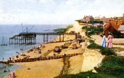 Plage de Rottingdean, East Sussex, vue vers l